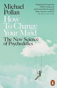 Cover of How To Change Your Mind, a green cover with a person swinging from a cloud